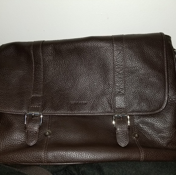 Cole Haan Brown Leather Messenger Bag